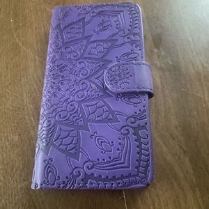 Purple Embossed Wallet